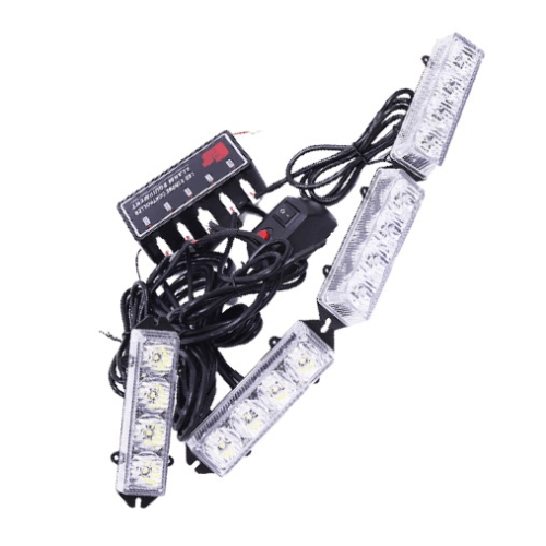 12v 4 Led x 4 Grill Mount White Led-4dh Federal Signal - Light Market