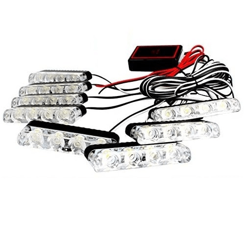 12v 4 Led x 8 Module Grill Mount 4-8r Federal Signal Amber Bing Light - Light Market