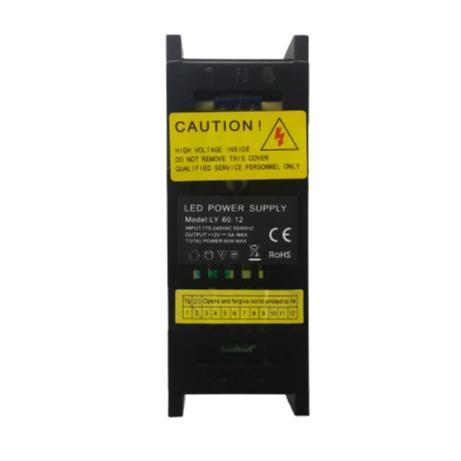 12v 5a 60w Led Caged Power Supply In188-220v Ac Out Model: LY-60-12 - Light Market