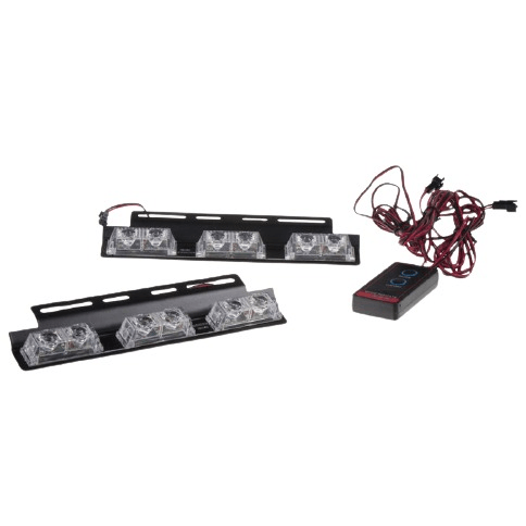12v 6 Led x 2 Grill Mount Red Federal Signal