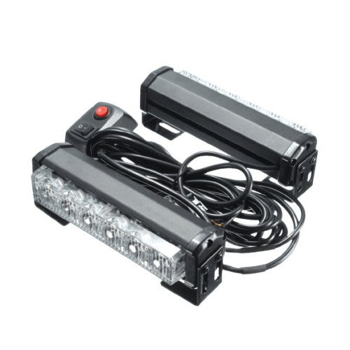 12v 6 Led x 2 Grill Mount With Controller White Federal Signal - Light Market