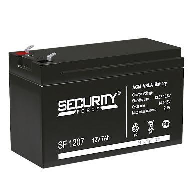 12v 7amp Lead Acid Rechargeable Battery Security Force SF1207 - Light Market