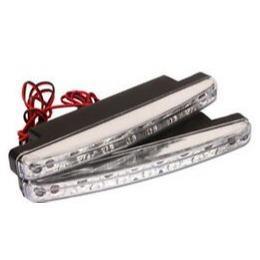 12v 8 LED Daytime Running Light (Pair) White Bing Light - Light Market