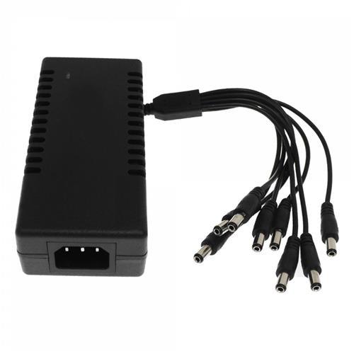 12V 8A Desktop Power Supply with 8 x DC Plugs Q-DC1260 - Light Market