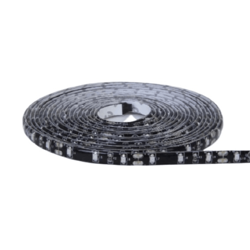 12v 8mm 3528 60 Led Strip Light Black Pcb Ip65 5m Roll Yellow Bing Light - Light Market