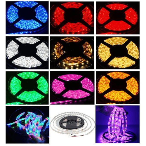 12v 8mm 3528 60 Led Strip Light Ip65 5m Roll With Female Dc 6000k Bing Light - Light Market