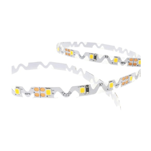 12v 8mm 3528 60 Led Zig Zag Strip Light Ip20 5m Roll 3000k Bing Light - Light Market
