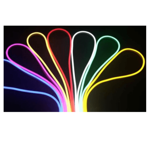 12v 8mm Neoflex 8 LED Neon Rope Light Yellow Jacket 1m Bing Light - Light Market