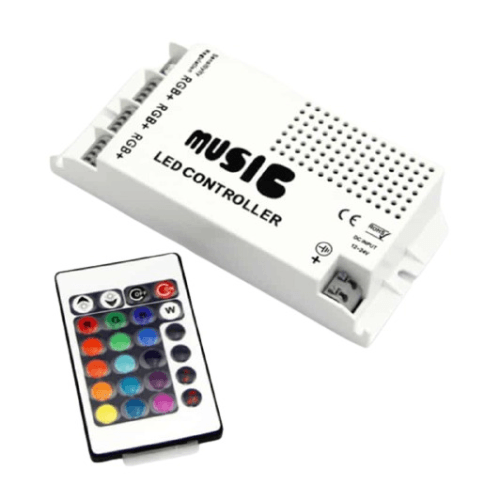12v Led Rgb Ir Music Controller With Remote - Light Market