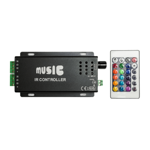 12v Rgb Ir Music Led Controller With Remote - Light Market