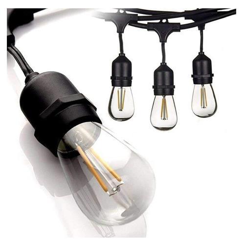 15m Outdoor Decorative Light String/Cable With Bulbs and Holders - Light Market