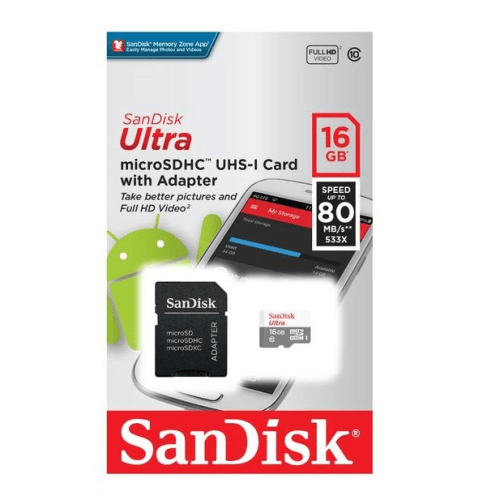 16gb Ultra SD Card with Adapter Sandisk - Light Market