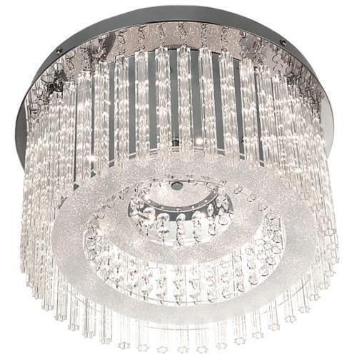18w LED Circle Ceiling Light with Glass and Acrylic Crystals 4000k CF294 LED Bright Star - Light Market