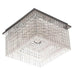 18w LED Square Ceiling Light With Glass And Crystals 4000k CF295 - Light Market