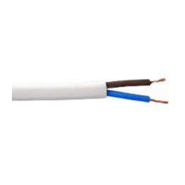 1mm 2 Core Cabtyre White 1m - Light Market
