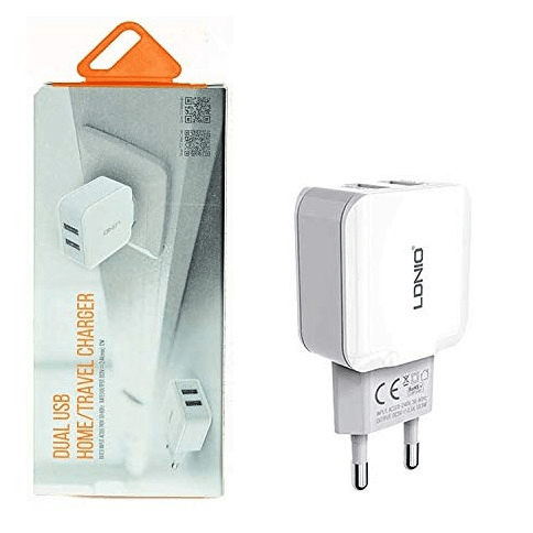 2.4a Duel USB Home/Travel Charger A2202 - Light Market