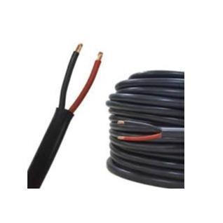 2 Core 0.5mm Cabtyre Black 100m Roll - Light Market