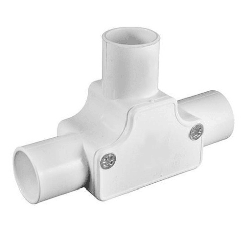 20mm Pvc Inspection T-Piece - Light Market
