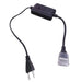220v 3 Wire Flat Led Rope light Power Cable With Controller - Light Market