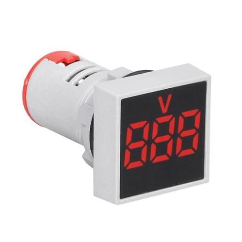 22mm AC 12-500V Square Panel LED Digital Voltage Meter Indicator Light AD1622FSV - Light Market