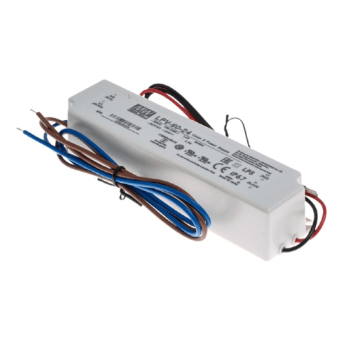 24v 2.5a 60w Waterproof Power Supply Ip67 LPV-60-24 Mean Well - Light Market