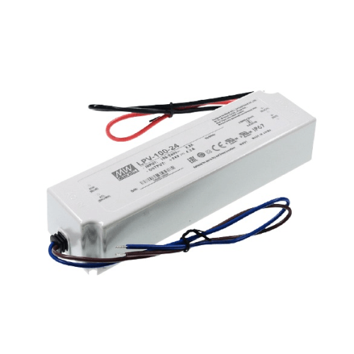 24v 4.2a 100w Waterproof Power Supply Ip67 LPV-100-24 Mean Well - Light Market