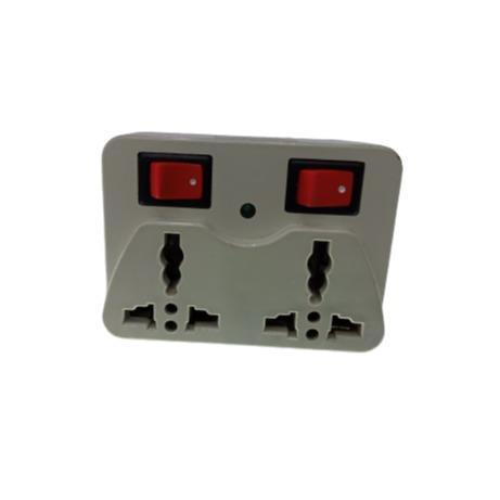 250v 10a International Double Adaptor With Switches - Light Market