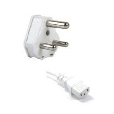 250v 10a Kettle Cord 1m White - Light Market