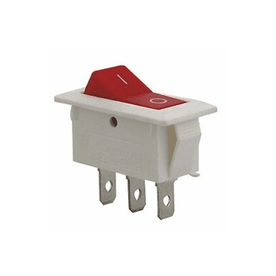 250v 15a Rocker Switch White With Red LED - Light Market