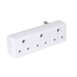 250v 16a Redisson 3 Way 3 Pin Adaptor - Light Market
