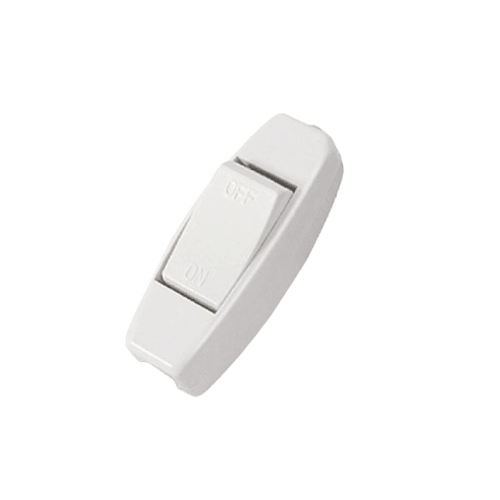 250v 6a In Line Rocker Switch White SSS-A9 - Light Market