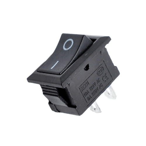 250v 6a Rocker Switch Black 2 Pin - Light Market