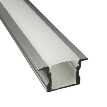 2M Low Spotting Deep Recessed Aluminium Channel for LED Strip Lights 17x14.91mm - Light Market