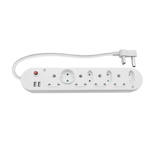3x16a 5x5a + 2 X Usb Port Multiplug - Light Market