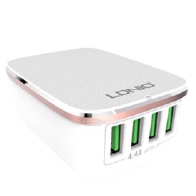 4.4a Rapid Charge 4 Port Usb Travel Compatible Charger - Light Market