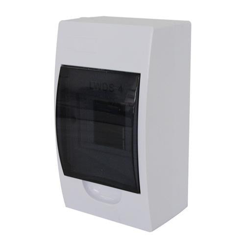 4 Way Unpopulated DB Box Surface Mount PVC - Light Market