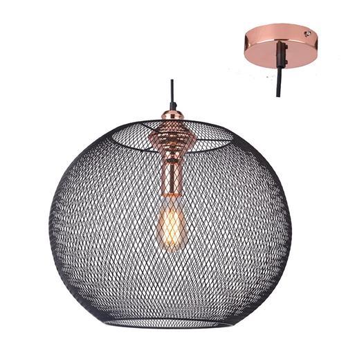 480mm Matt Black/Copper Pendant P770 - Light Market