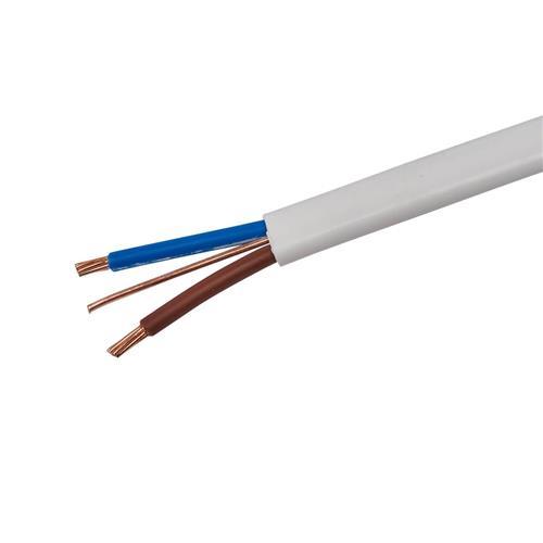 4mm Twin Flat Cable With Earth Premium Per Meter - Light Market