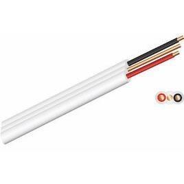 4mm White Twin Flat Surfix Cable With Earth 100m Roll - Light Market