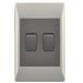 4x2 2 Lever Light Switch Champagne & Charcoal ESW072 Duo Bright Star - Light Market