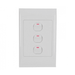 4x2 3 Lever Light Switch White A103 Redisson - Light Market