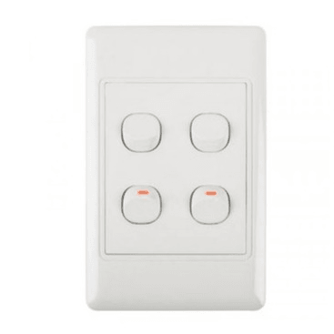 4x2 4 Lever Light Switch A104 Redisson - Light Market