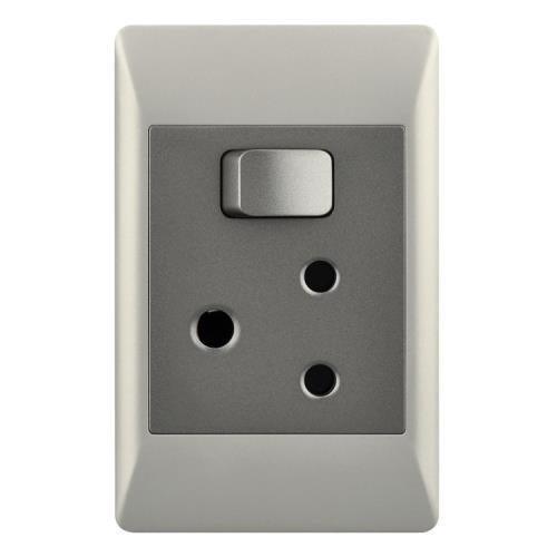 4x2 Single Wall Plug Champagne & Charcoal EPL349 Duo Bright Star - Light Market