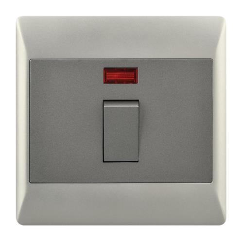 4x4 Double Pole Isolator 45amp Champagne & Charcoal Epl356 Duo Bright Star - Light Market