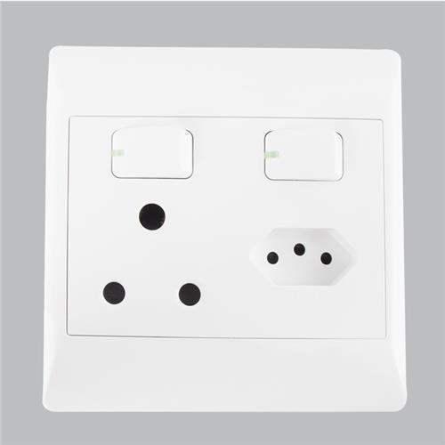 4x4 Single Wall Plug + ZA Plug EPL322 White Bright Star - Light Market