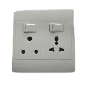 4x4 Wall Socket 1 x 16A + 13A Multi Socket With White Cover Plate CN-K006 Condere - Light Market