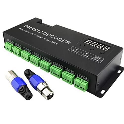 5-24V RGB DMX512 Decoder 24x3A Channels - Light Market