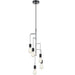 5 x E27 Chrome Black Chandelier Pen620/5 - Light Market