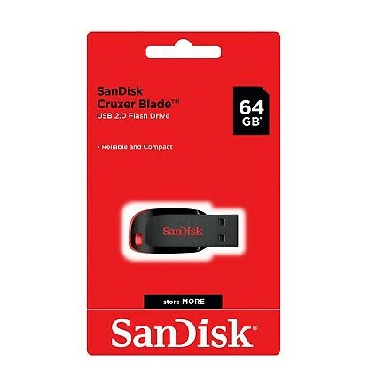 64gb Cruzer Blade USB Flash Drive Sandisk - Light Market