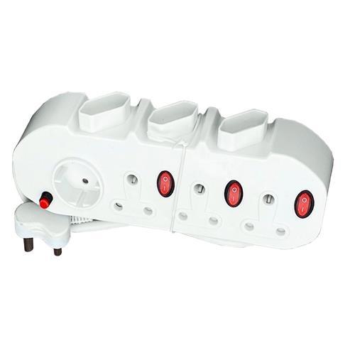 7 Way Multi Plug With Illuminated Switches Mi-07b Redisson - Light Market